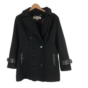 Trina Turk Black LambsWool Doble breasted Coat Size 6